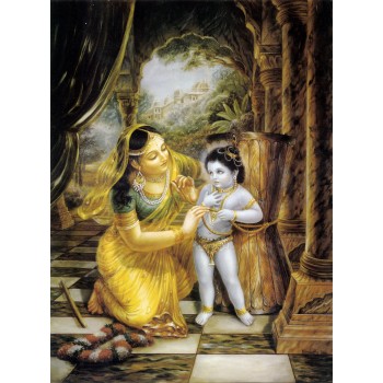 Mother Yashoda ties Krishna